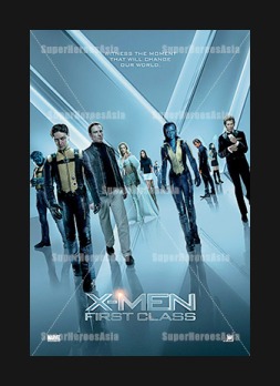 x-men first class movie poster, superheroes asia, malaysia movie poster, xmen movie poster, superhero poster, limited edition poster, limited edition figurine, professor x, charles xavier, magneto,
