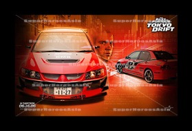 tokyo drift evo 9, tokyo drift evo 9 poster, tokyo drift art gallery, fast and furious art gallery